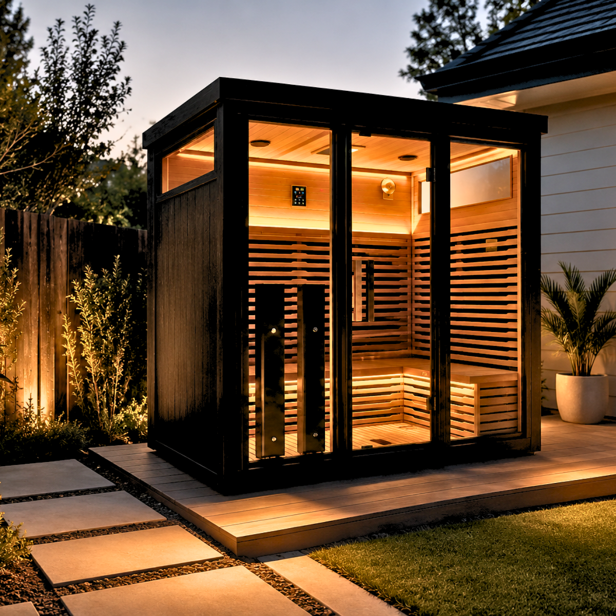 Build a Deluxe Five Person Outdoor Infrared Sauna.