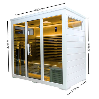 Bella 5 White sauna dimensions