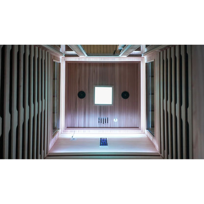 3 Person White Outdoor Infrared Sauna Bella Deluxe